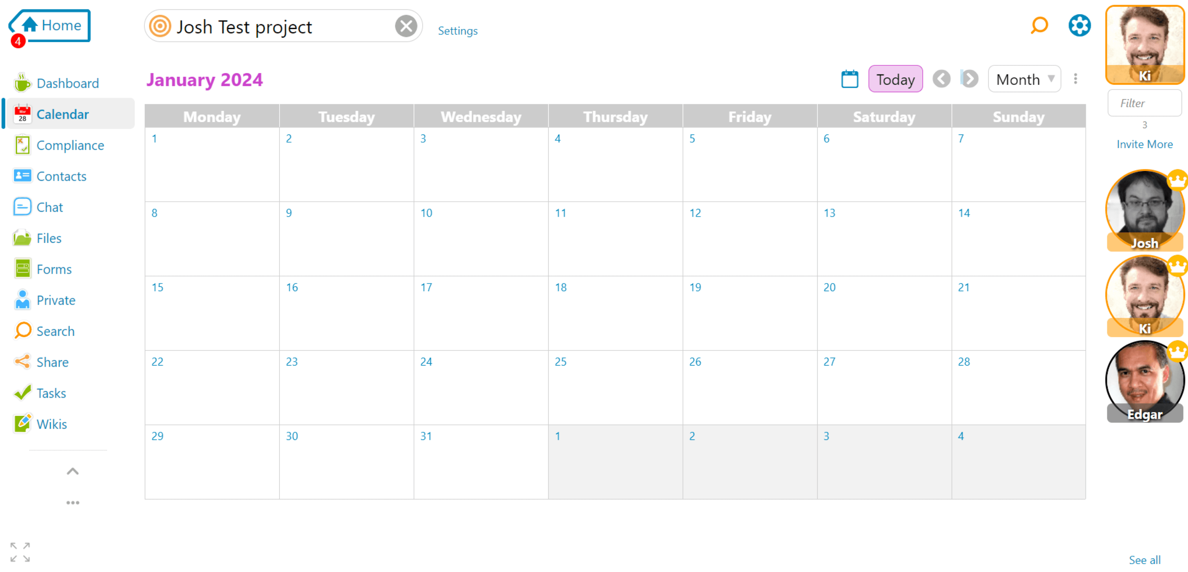 Tiny Gnomes Calendar Interface
